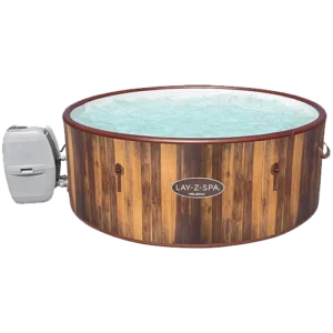 Lay-Z-Spa Helsinki AirJet Wood Effect Inflatable Hot Tub Spa Product Image