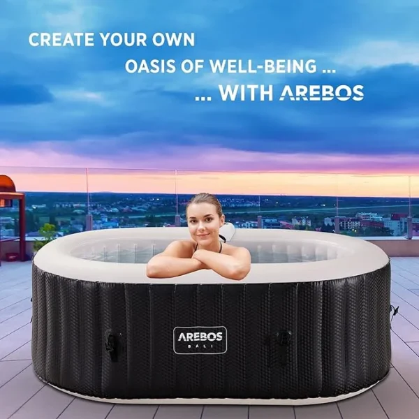 AREBOS Whirlpool Bali oval Inflatable hot Tub