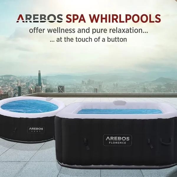 Arebos Whirlpool Florence square Inflatable hot tub