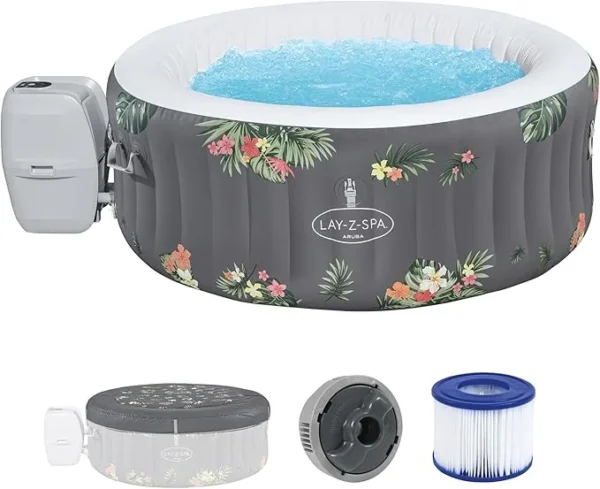 Lay-Z-Spa Aruba Signature AirJet Inflatable Hot Tub Spa 2-3 person