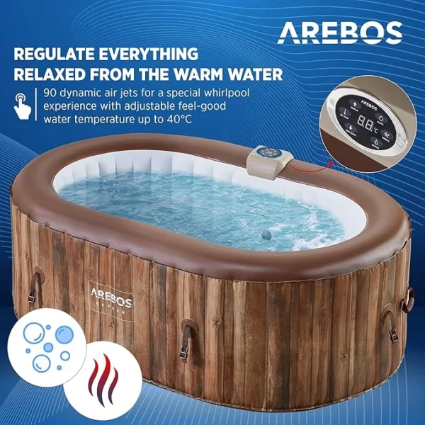 AREBOS Whirlpool Bergen oval inflatbale ho tub spa