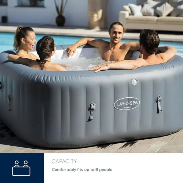 Lay-Z-Spa Hawaii 4 Person Inflatable Hot Tub Spa