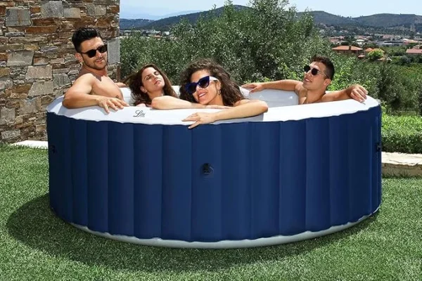 Mspa Round 6 Person AirJet Massage Inflatable Hot Tub Spa